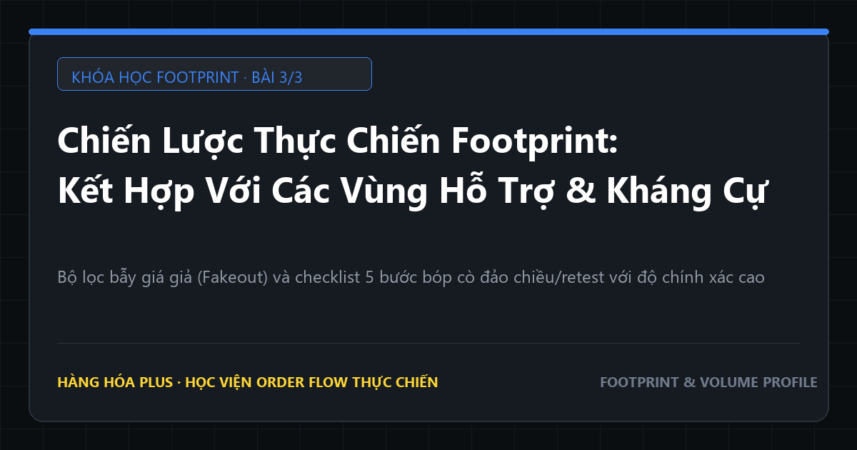 Khóa học footprint phần 3 chiến lược thực chiến kết hợp kháng cự hỗ trợ