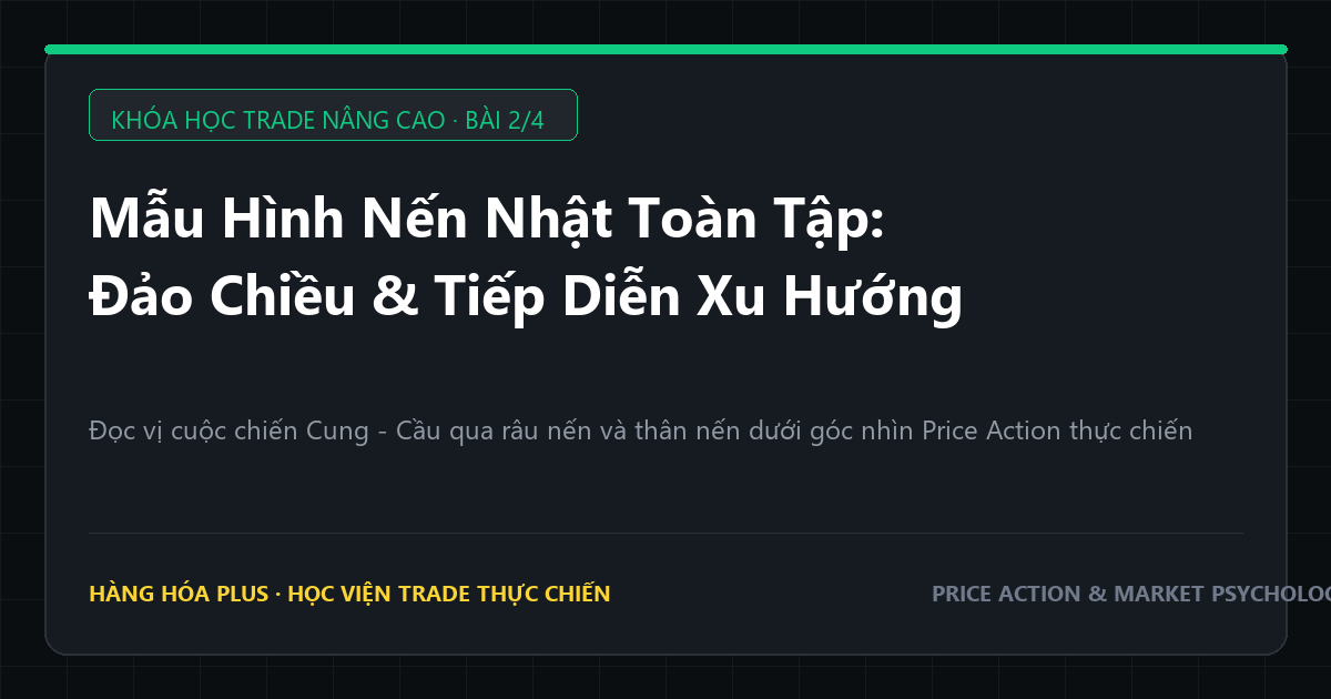 Khóa học trade nâng cao phần 2 mẫu hình nến nhật đảo chiều và tiếp diễn